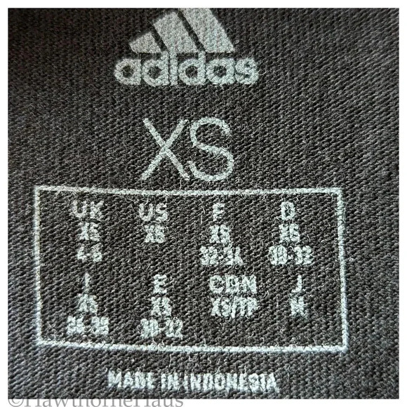 ADIDAS Logo Black T-Shirt Dress Size XS Short Sleeve Stretch - Picture 7 of 10